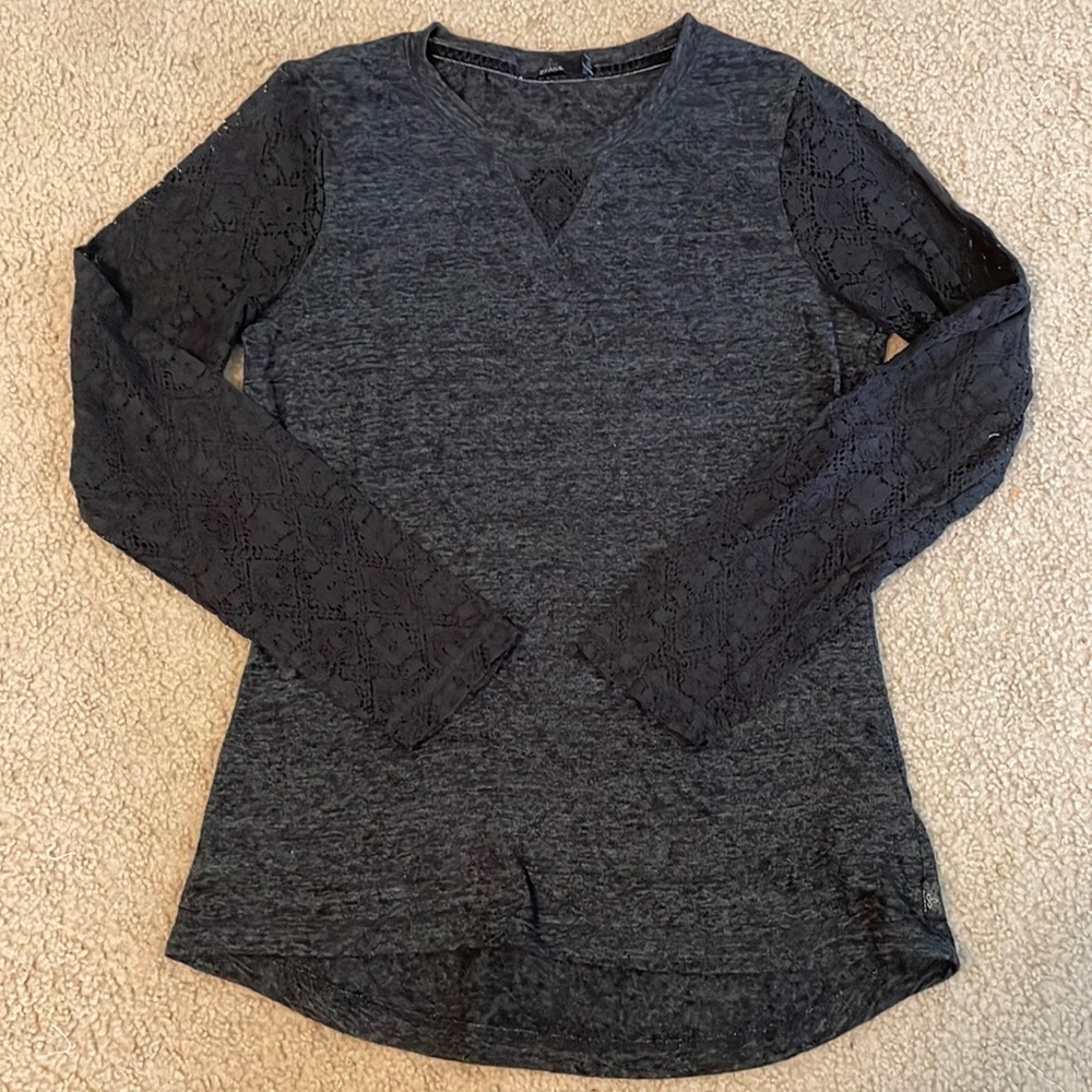 Gray long Sleeve with Lace detailing